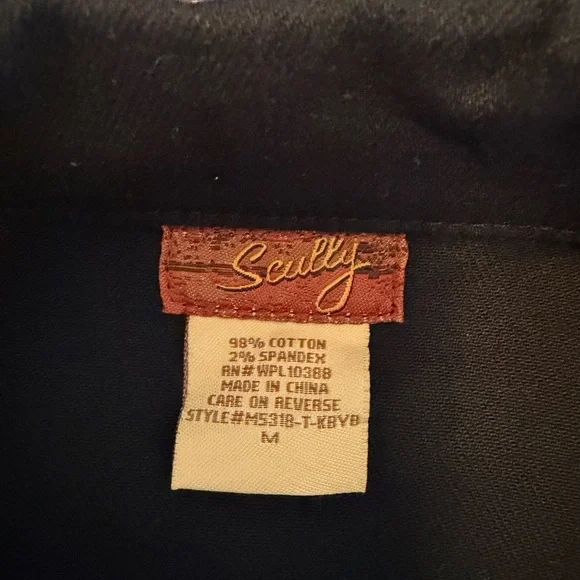 Scully Black Denim Jacket with Rhinestone Fringe - Picture 5 of 7